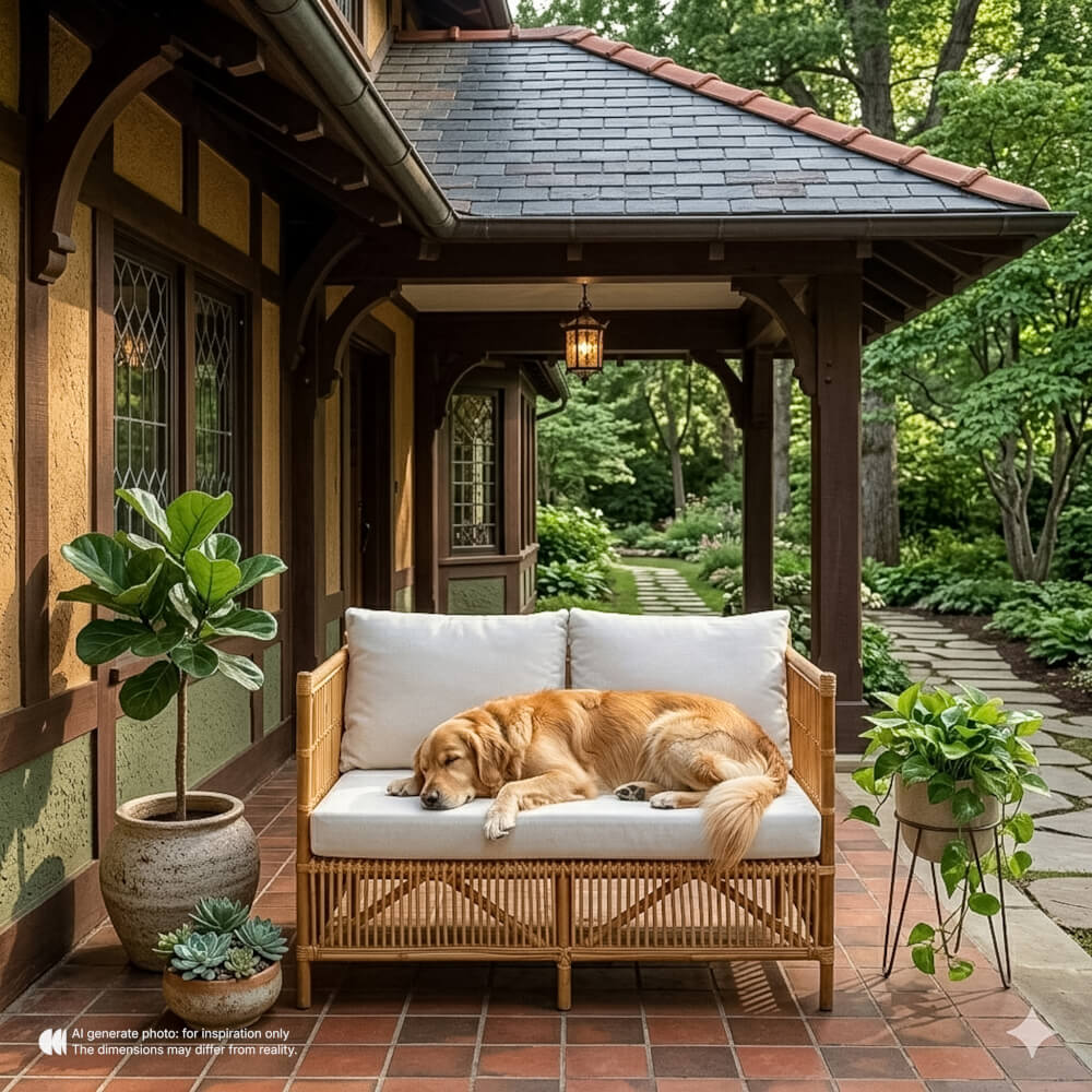 โซฟา 2 ที่นั่ง หวายแท้ PISAMAI รุ่น TARZAN SOFA แนว HOMIE COTTAGE โซฟานั่งเล่น ขนาด 126*76*90 CM สีธรรมชาติ